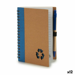 Spiral Notebook with Pen Recycled cardboard 1 x 16 x 12 cm (12 Units)