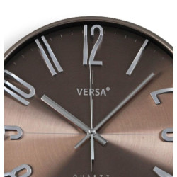 Wall Clock Versa Silver Plastic Quartz 4,3 x 30 x 30 cm