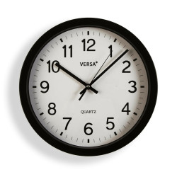 Wall Clock Versa Black Plastic Quartz 4,3 x 30 x 30 cm