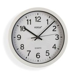 Wall Clock Versa White Plastic Quartz 4,3 x 30 x 30 cm