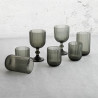 Wine glass Bidasoa Fosil Grey Glass 370 ml (6 Units)