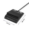 Card Reader Qoltec 50636 Black