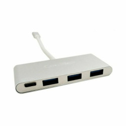 USB Hub C CoolBox COO-HUC3U3PD Aluminium White