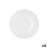 Flat Plate Bidasoa Glacial Coffee 100-180 ml White Ceramic (12 Units) (Pack 12x)