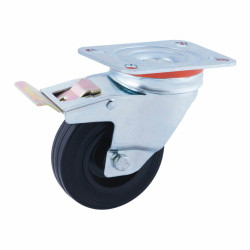 Rueda Afo CR29467 With brakes Swivel base Ø 80 mm Latex rubber