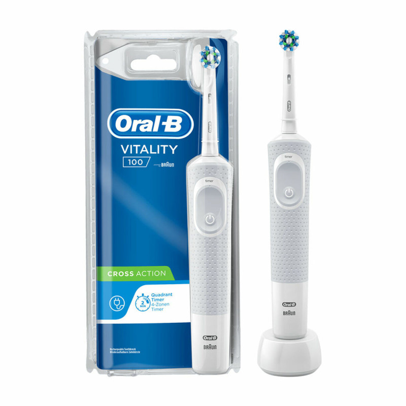 Electric Toothbrush Vitality Cross Action Oral-B White (1 Piece)