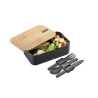 Lunch box Gefu G-12376 Black 1 L Stainless steel Plastic Rectangular