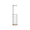 Toilet Roll Holder Black Metal Bamboo 16,5 x 63,5 x 16,5 cm (4 Units)