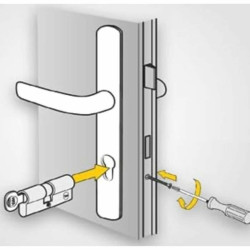 Security cylinder Yale 40 x 50 mm Brass