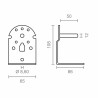 Awning bracket Micel TLD08 White 6,5 x 8,6 x 10,8 cm Shaft 2 Pieces