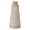 Vase 22 x 22 x 49,5 cm Natural Metal White