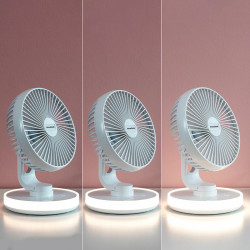 Rechargeable Desk Fan with LED FanLed InnovaGoods Ø6,6'' 4000 mAh