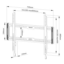 TV Mount Neomounts WL30-550BL16 40" 75" 70 Kg