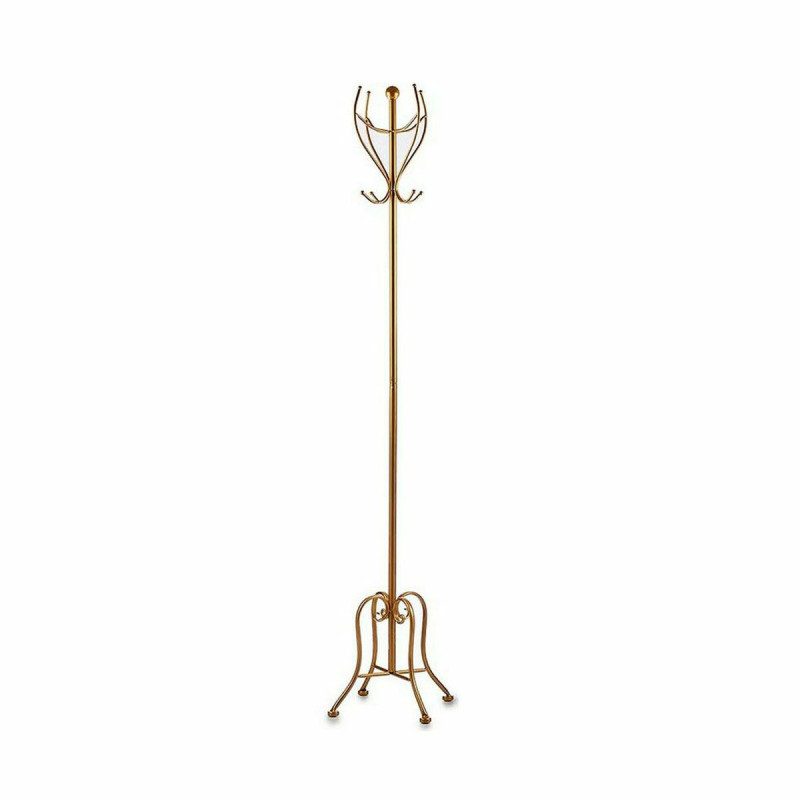 Coat rack Golden Metal (30 x 180 x 30 cm)