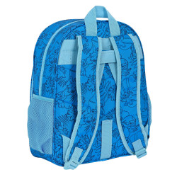 School Bag Stitch Blue 32 X 38 X 12 cm