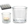 Candleholder Transparent Glass 6,5 x 6 x 6,5 cm (12 Units)