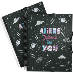 Folder Grafoplas Maxiplás Aliens Black A4 (5 Units)