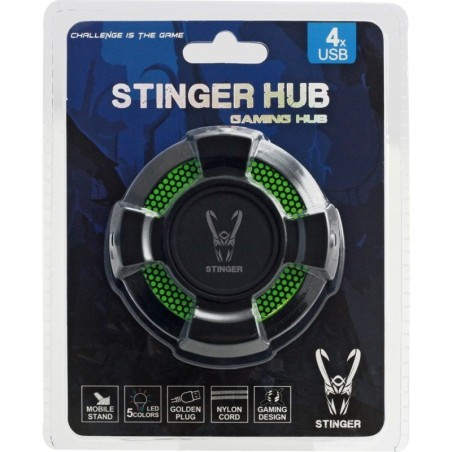 USB Hub Woxter GM26-035 Green Black/Green