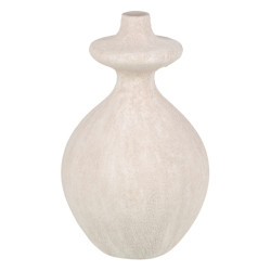 Vase Cream Ceramic Sand 21 x 21 x 38 cm