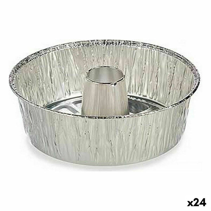 Set of Cake Tins Disposable Ring Aluminium 19,5 x 7 x 19,5 cm (24 Units)