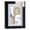 Photo frame 16 x 21 x 2,5 cm Black Glass MDF Wood (6 Units)