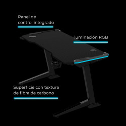 Desk Loctek Black Wood (125 X 60 X 1,8 CM )