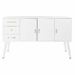 Sideboard DKD Home Decor   White Cream Natural Metal Paolownia wood 120 x 40 x 78,5 cm