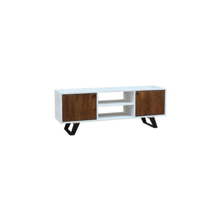 TV furniture DKD Home Decor White 135 x 35 x 40 cm Metal Mango wood