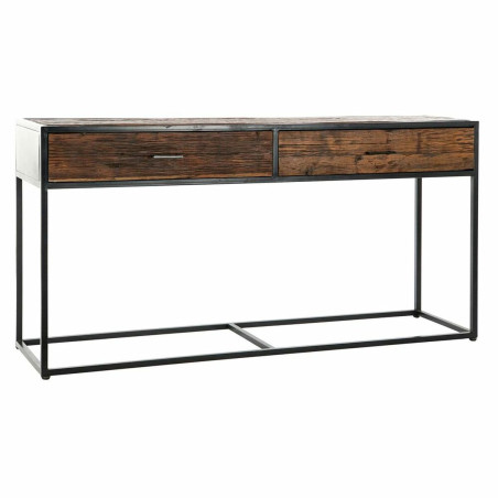 Console DKD Home Decor 8424001772179 Black Multicolour Natural Dark brown Metal Recycled Wood Mango wood 150 x 43 x 77 cm