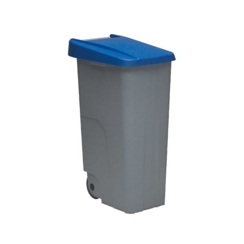 Dustbin with Wheels Denox 85 L 42 x 57 x 76 cm Blue