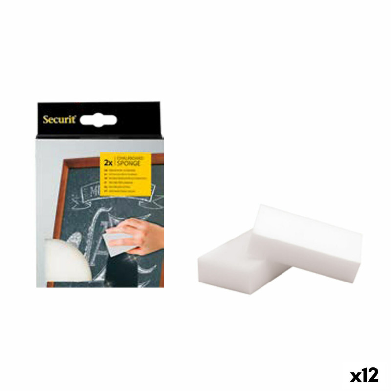 Board eraser Securit Melamin 2,5 x 6 x 10,5 cm 2 Units