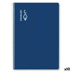 Notebook ESCOLOFI Blue Din A4 50 Sheets (10 Units)