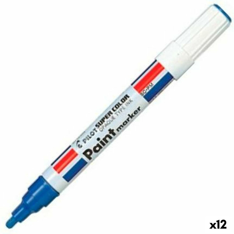 Permanent marker Pilot Blue (12 Units)