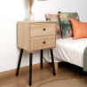 Nightstand Vinthera Moa Natural Metal 35 x 26 x 65 cm