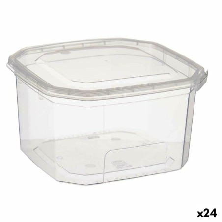 Rectangular Lunchbox with Lid Transparent polypropylene 750 ml 12,8 x 7,5 x 13,5 cm (24 Units)