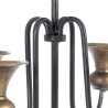 Candle Holder 27,5 x 27,5 x 44,5 cm Black Golden Metal