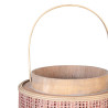 Lantern 26 x 26 x 34,5 cm Candleholder Brown Natural Fibre