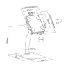 Tablet Mount MacLean MC-468W White