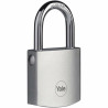 Key padlock Yale Brass Steel Rectangular Silver