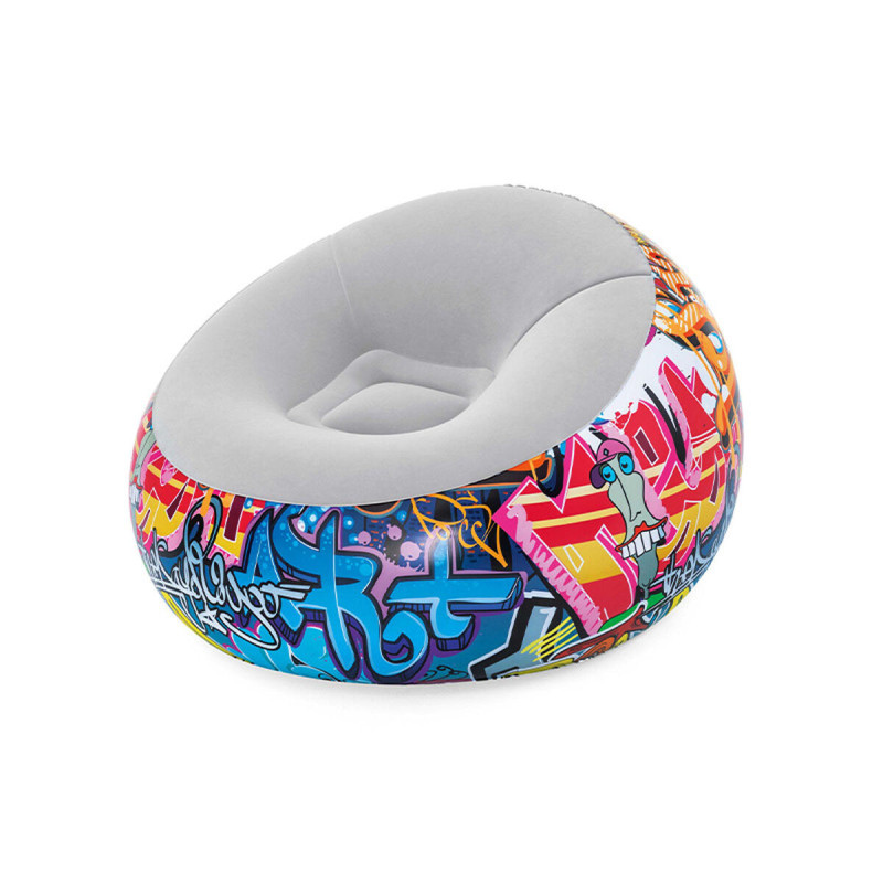 Inflatable Armchair Bestway Graffitti 112 x 112 x 66 cm