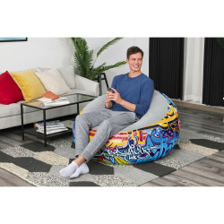 Inflatable Armchair Bestway Graffitti 112 x 112 x 66 cm