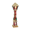 Christmas bauble Multicolour Golden Wood Plastic Fabric Lantern 13 x 13 x 60 cm