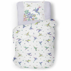 Duvet cover set Roupillon Birdie 140 x 200 cm Blue 2 Pieces