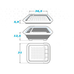 Folding Draining Rack for Kitchen Aktive 6 Units