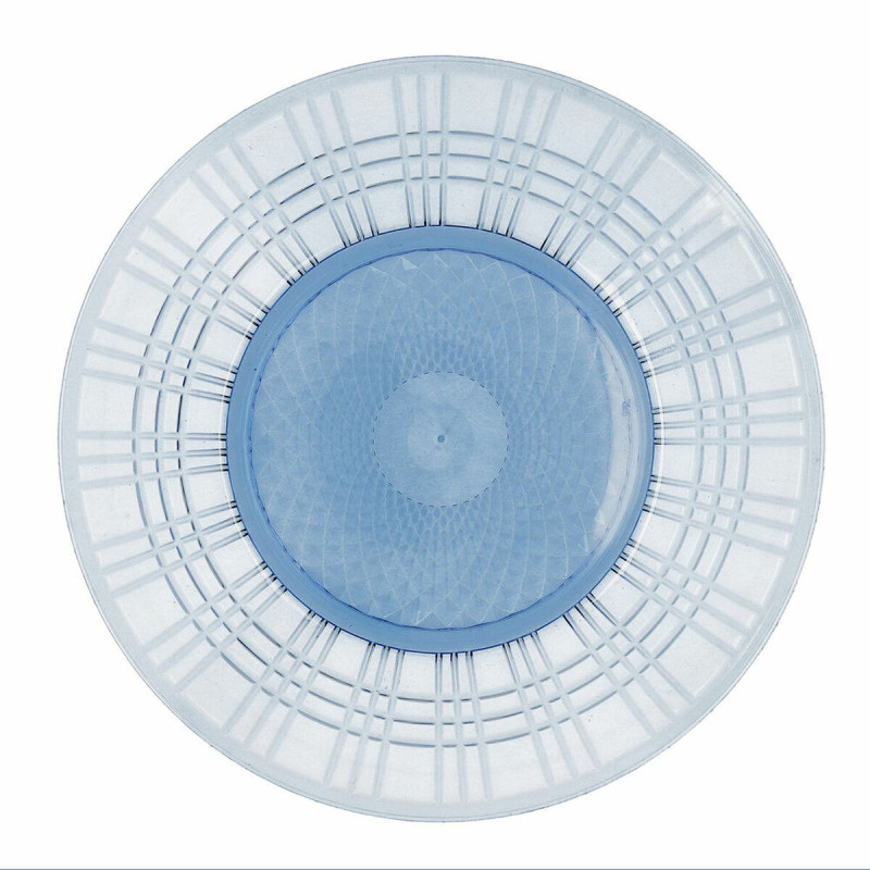 Flat plate Quid Viba Blue Plastic 26 cm Ø 26 cm (12 Units) (Pack 12x)