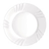 Flat plate Bormioli Rocco Ebro White Glass (24 cm) (36 Units)