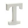 Letter T Wood White (2 x 16 x 14,5 cm) (24 Units)