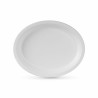 Plate set Algon Disposable White Sugar Cane Oval 26 cm (12 Units)