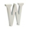 Letter W Wood White (2 x 16 x 14,5 cm) (24 Units)