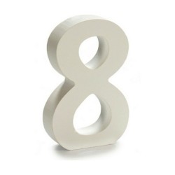 Number 8 Wood White (2 x 16 x 14,5 cm) (24 Units)